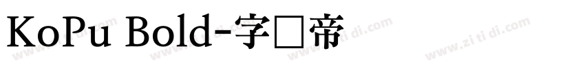 KoPu Bold字体转换